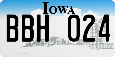 IA license plate BBH024