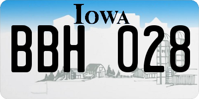 IA license plate BBH028