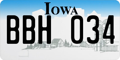 IA license plate BBH034