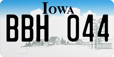IA license plate BBH044