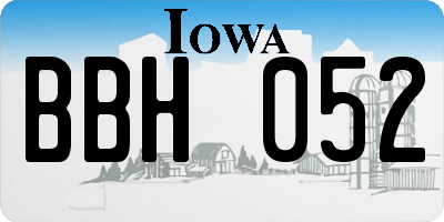 IA license plate BBH052