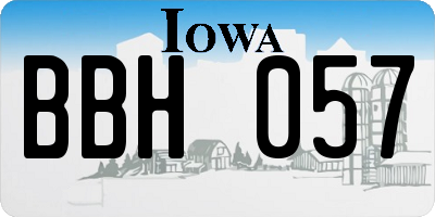 IA license plate BBH057