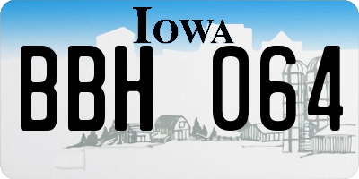 IA license plate BBH064