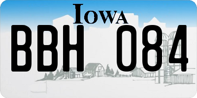 IA license plate BBH084