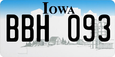IA license plate BBH093