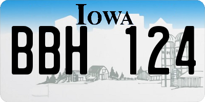 IA license plate BBH124