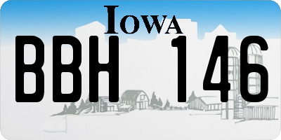 IA license plate BBH146