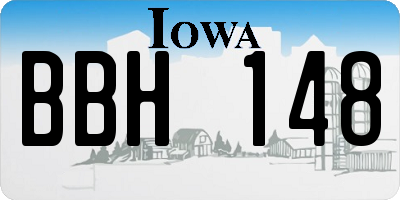 IA license plate BBH148
