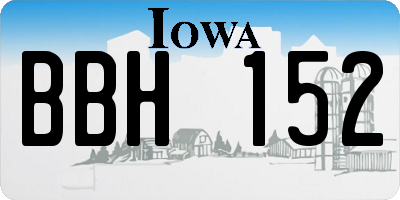 IA license plate BBH152