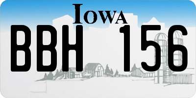 IA license plate BBH156