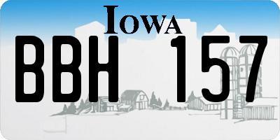 IA license plate BBH157