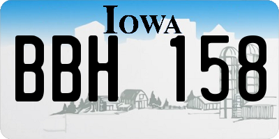 IA license plate BBH158
