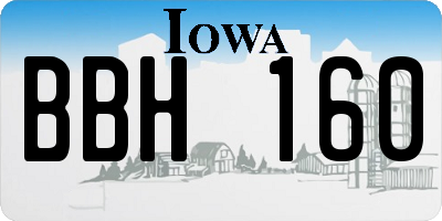 IA license plate BBH160