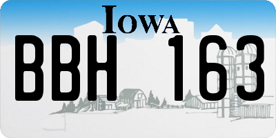 IA license plate BBH163