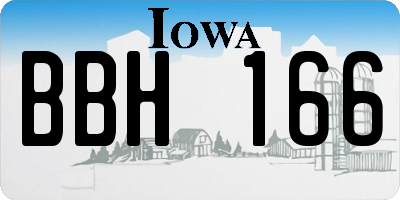IA license plate BBH166