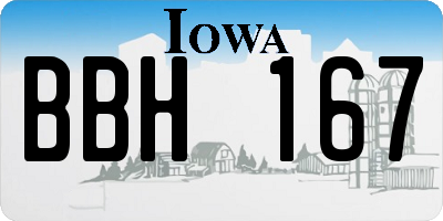 IA license plate BBH167