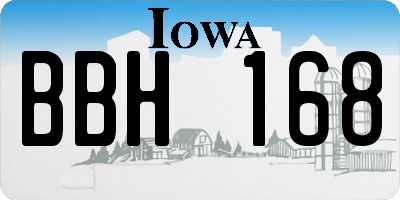 IA license plate BBH168