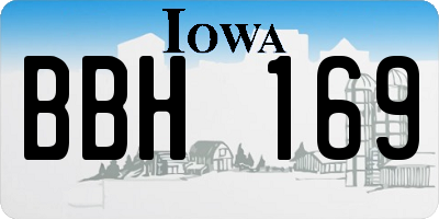 IA license plate BBH169