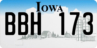 IA license plate BBH173