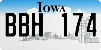 IA license plate BBH174
