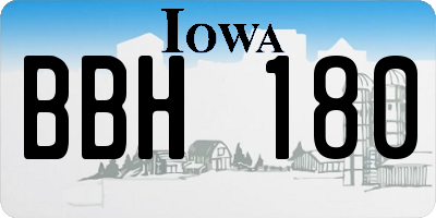 IA license plate BBH180