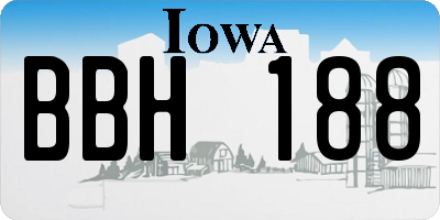 IA license plate BBH188