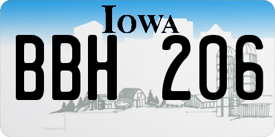 IA license plate BBH206