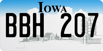 IA license plate BBH207
