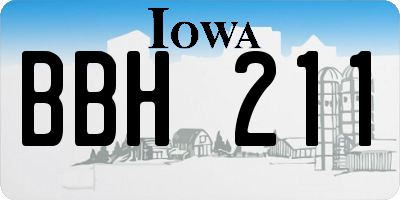 IA license plate BBH211