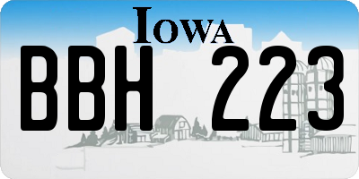 IA license plate BBH223