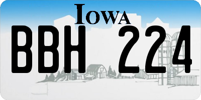 IA license plate BBH224