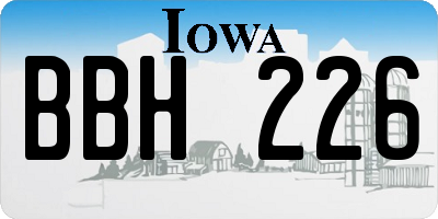 IA license plate BBH226