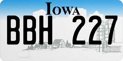 IA license plate BBH227