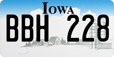 IA license plate BBH228
