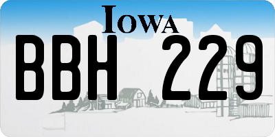 IA license plate BBH229