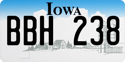 IA license plate BBH238