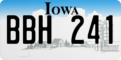 IA license plate BBH241