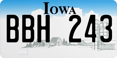IA license plate BBH243