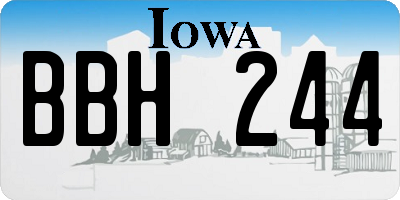 IA license plate BBH244