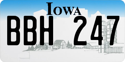 IA license plate BBH247