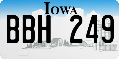 IA license plate BBH249