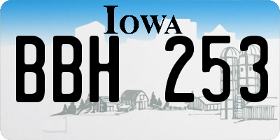 IA license plate BBH253