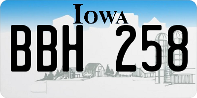 IA license plate BBH258