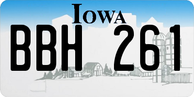 IA license plate BBH261