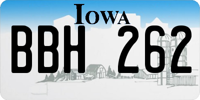IA license plate BBH262