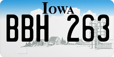 IA license plate BBH263