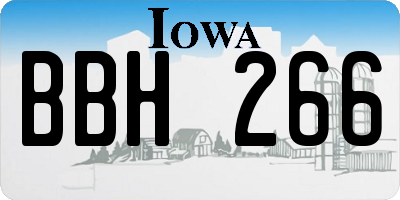 IA license plate BBH266