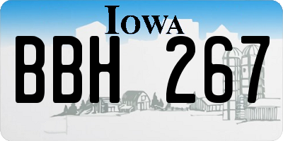 IA license plate BBH267