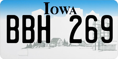 IA license plate BBH269