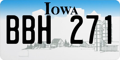 IA license plate BBH271